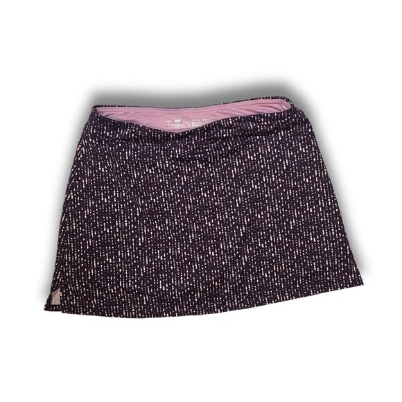 Tranquility Lavender Skort Medium Black & Pink Dotted Polyester/Spandex Blend - Picture 2 of 4